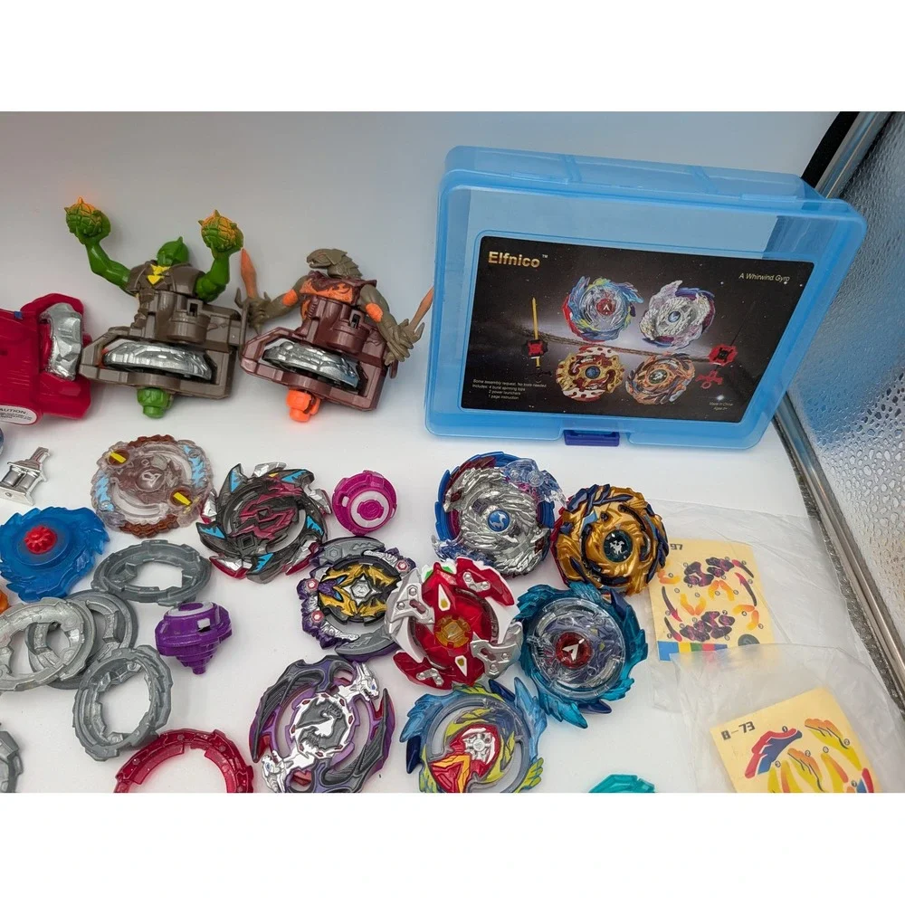 Beyblade Spinning Top Lot Multicolor Burst Series‎ Launchers Case Beywarriors